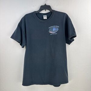 Vintage‎ Gildan Tshirt Men L Black Blue United We Stand USA 9/11 USA Freedom